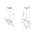 Universal ceiling mount for screens - drawing 3 sizes