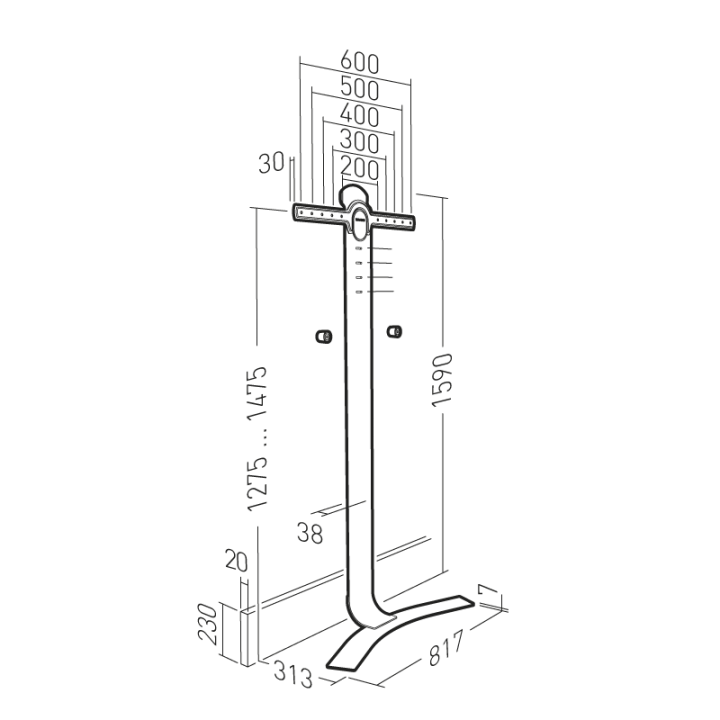  iT 600 Fixed no-drill wall mount