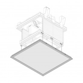 False ceiling tile holder for XL VP lifts