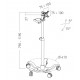 Mobility pied 5 branches ajustable