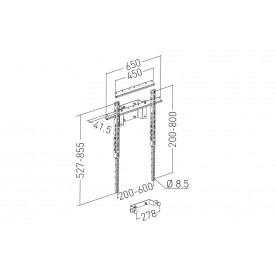 XPO / KROSS / KAMELEO - Portrait mount for 1 screen VESA 600x800 max