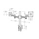 NEXTIA D-2 - Support de table pour 2 moniteurs