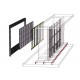 Mur LED sol-mur orange