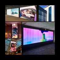 Floor-wall LED video wall