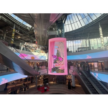 Large interactive indoor screen