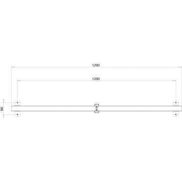 Fastening system on plasterboard walls for EasyLIFT floor stand - drawing